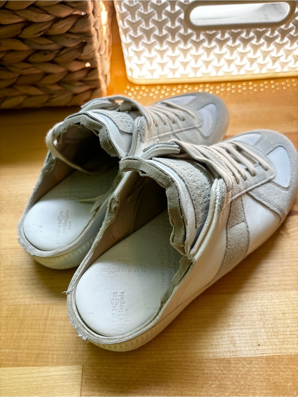 Maison Margiela Replica Mule Sneakers cream/off White slip on EU 37.5 US 7/7.5 - Picture 9 of 10